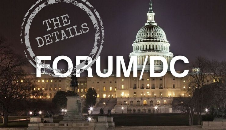 U.S. Capitol with Forum DC logo and the details