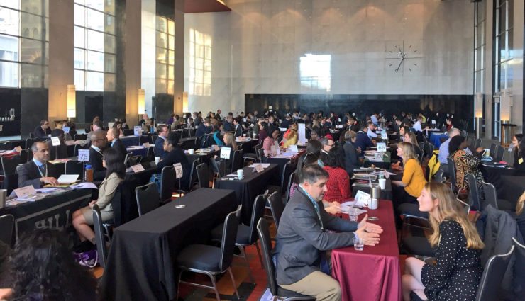 View of tables of interviews at FORUM/Diversity