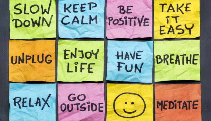 colorful sticky notes with positive messages