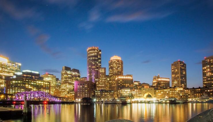 Boston harbor skyline