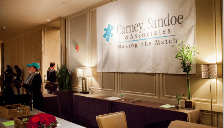carney sandoe conference check in table