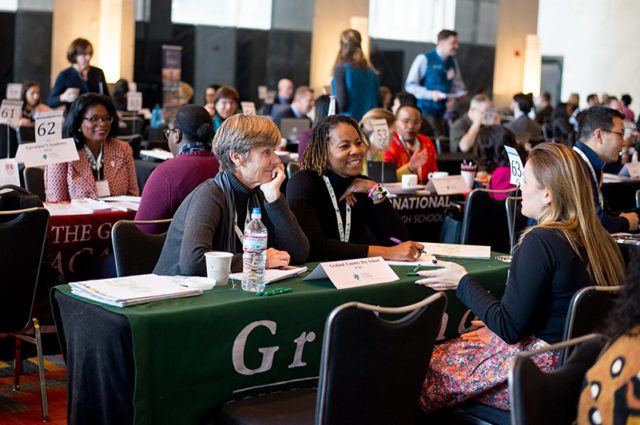 Interview room at a hiring conference