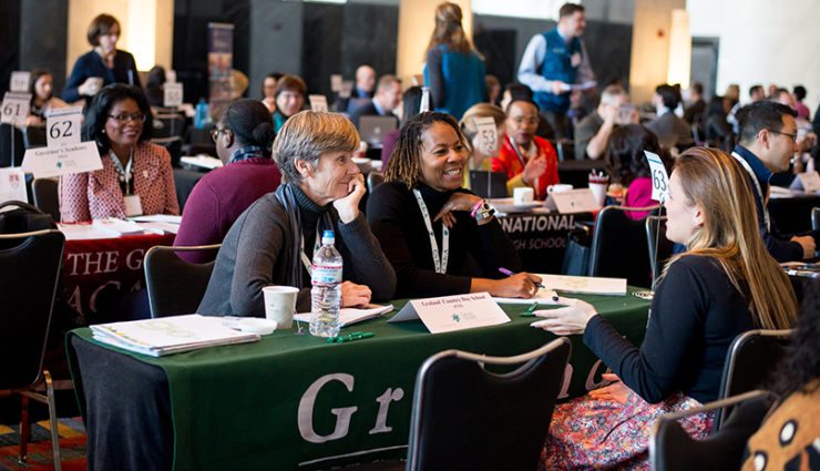 Interview room at a hiring conference