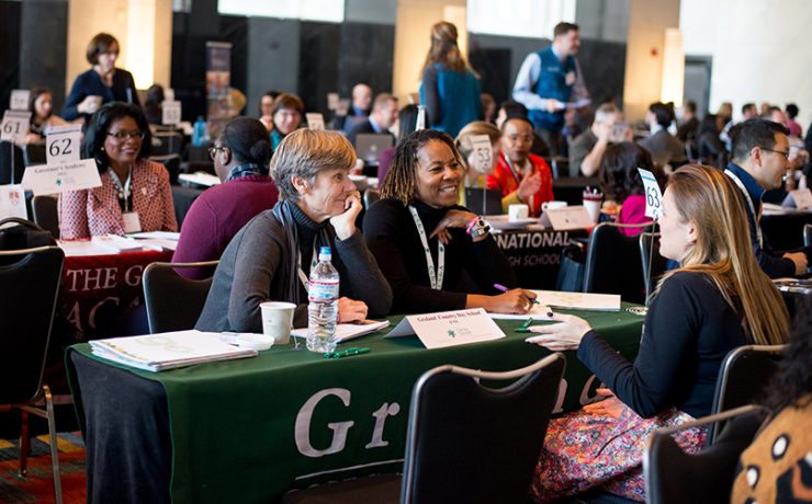 Interview room at a hiring conference