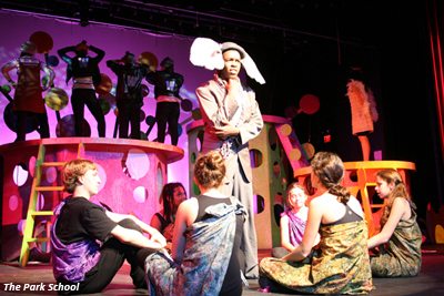 Students perform in a production at park school