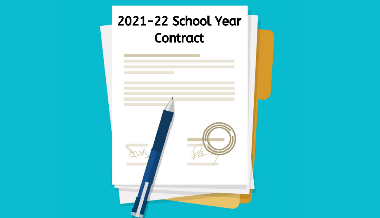 illustration of a school contract