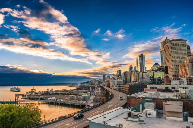 Seattle skyline and harbor