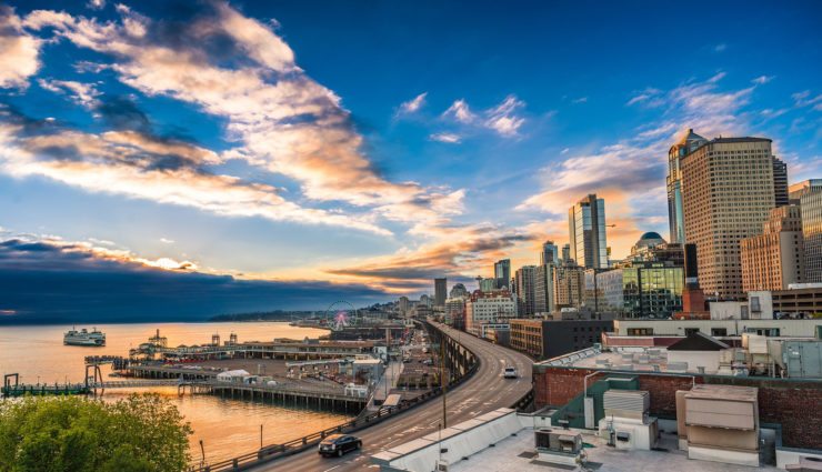 Seattle skyline and harbor