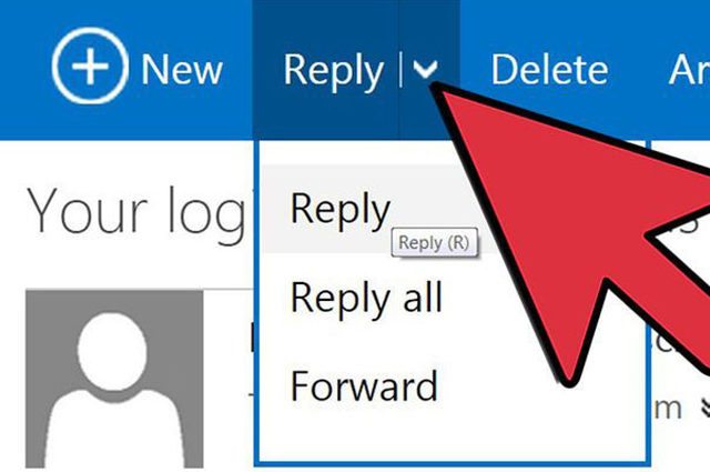 large read arrow cursor points to reply button on email