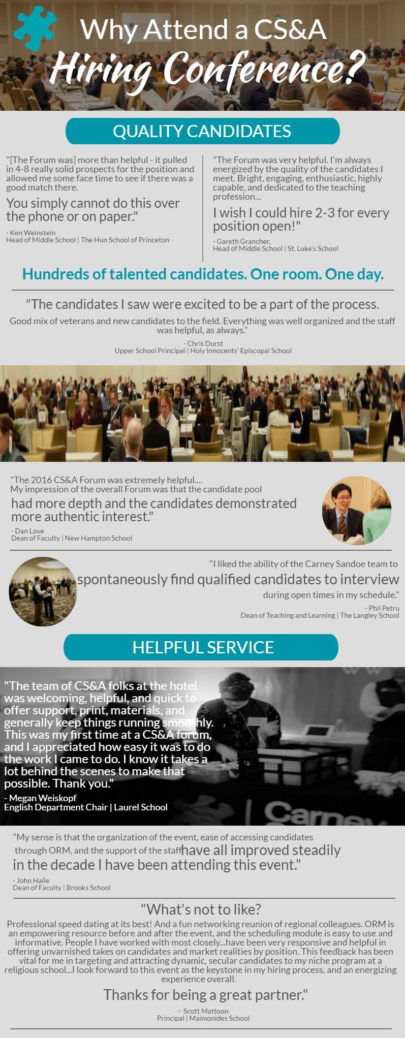 Infographic on Why Attend a CS&A Hiring Conference