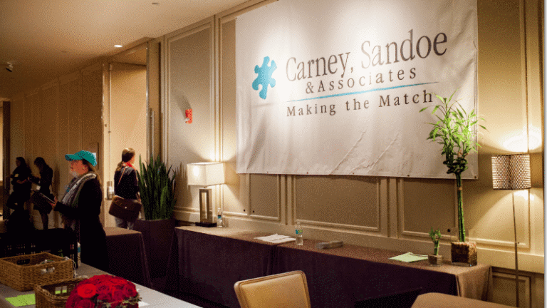 carney sandoe conference check in table