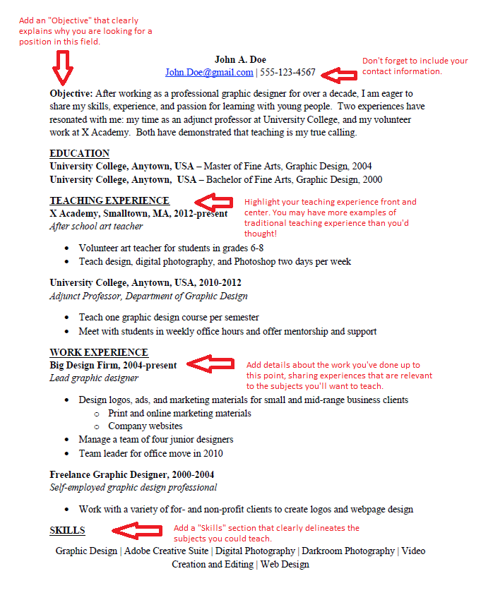 Resume with red notes on it