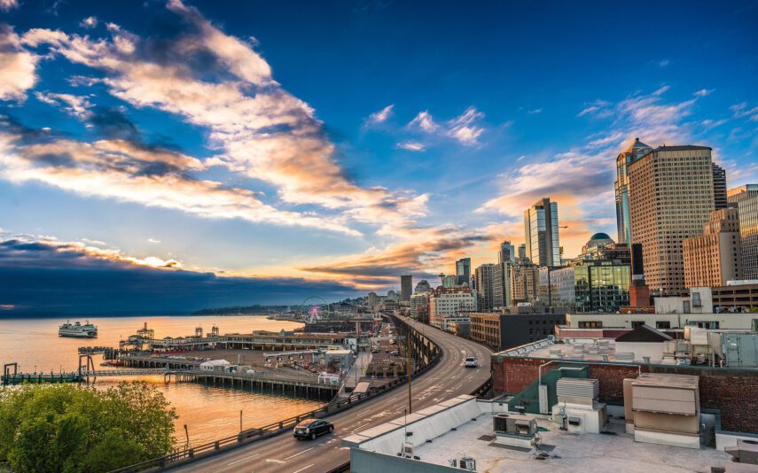 Seattle skyline and harbor