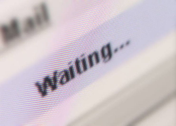 "waiting" typed on a computer screen